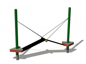 Équipement de jeu Swing-Belt dans le cadre du parcours d'obstacles ludique GTSM-O pour aires de jeux